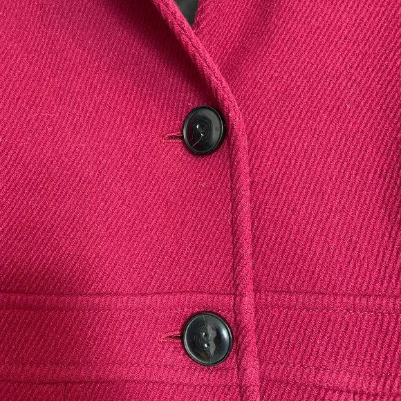 Jacob Raspberry Colour Wool Blend Coat - Picture 3 of 5